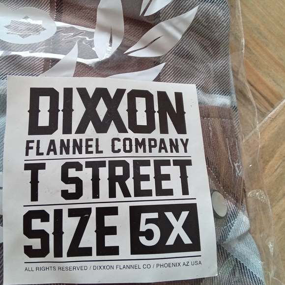Dixxon's T-Street Brown, Blue, White & Black Plaid Flannel NWT Mens Size 5XL - Picture 1 of 10